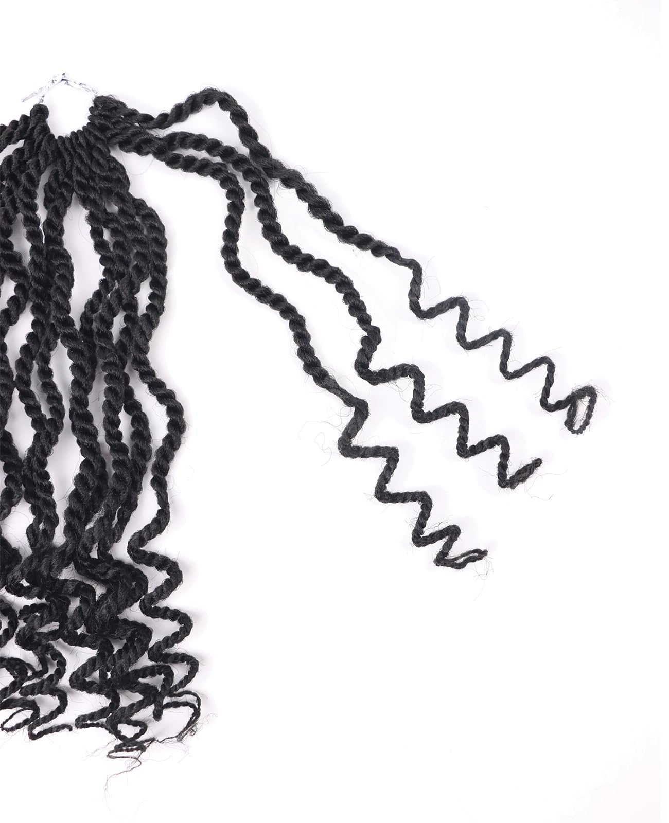 8 Inch Kids Crochet Hair Wavy Senegalese Twist Crochet Hair Color 2 8 Packs Short Bob Pre Looped Crotchet Braids with Culy Ends for Little Girls (8 Inch,2)