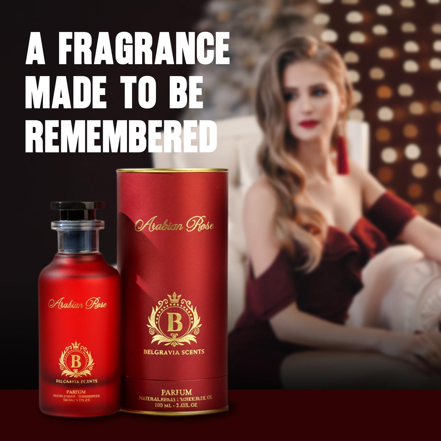 Belgravia Scents Arabian Rose Eau De Parfum 100ml (3.4 oz) - Long-Lasting Fragrance For Women Premium Oil-Based Rose & Saffron Cologne With Patchouli & Darkwoods Luxury Perfume EDP