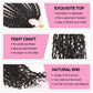 COOKOO 18 Inch Goddess Box Braids Crochet Hair 8 Pack Bohemian Hippie Box Braids Crochet Hair with Curly Ends Synthetic Crochet Braiding Hair for Black Women 1B#