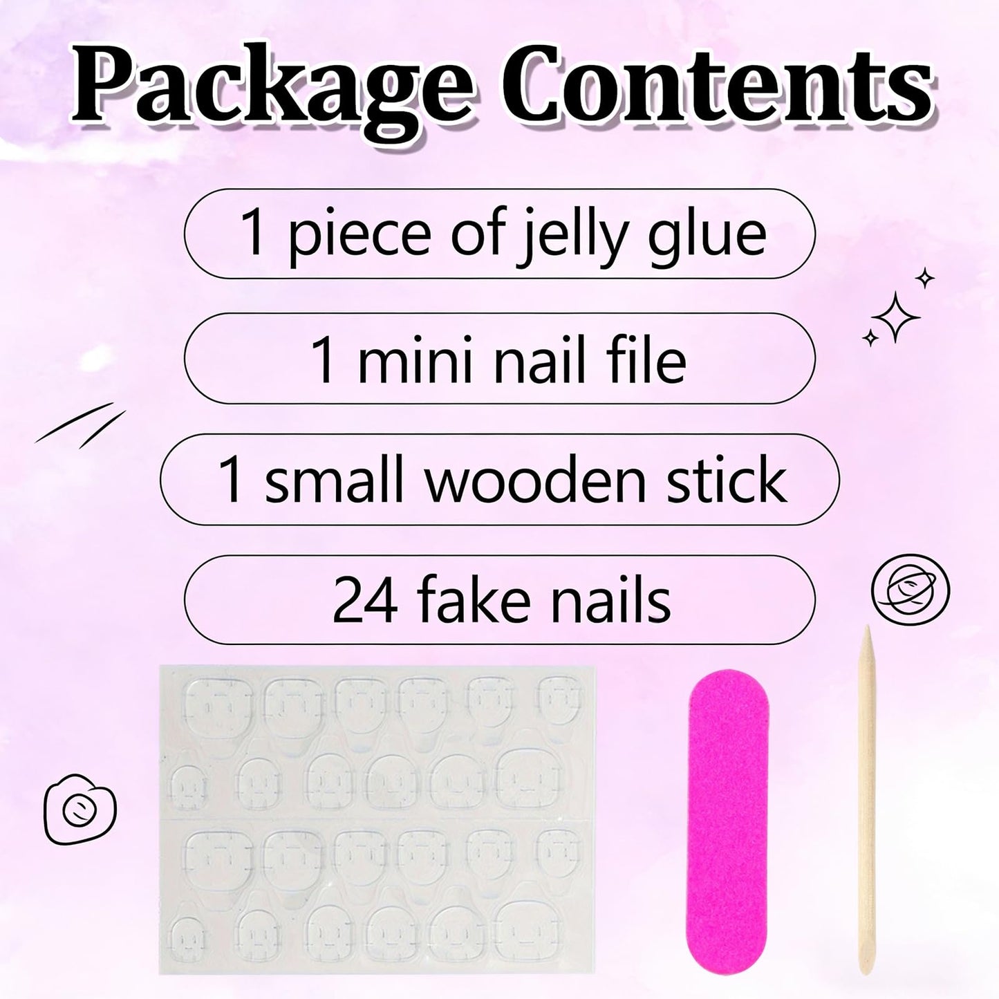 24 Pcs Almond Press on Nails Long Fake Nails with 3D Flower Bow French Tip False Nails with Cute Pearl Design Stiletto Nail Tips Glossy Glue on Nails Reusable Full Cover Stick on Nails for Women