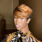 QiaQiaRing Pixie Cut Wigs For Black Women 1b/30 Color Brazilian Virgin Remy Human Hair Short Layered Pixie Human Hair Wigs with Bangs Glueless Wear and go Lightwight for Daily Use (1b/33)