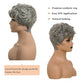 BOBCOO Pixie Cut Wig Short Wigs for Black Women Short Pixie cut Wigs for Black Women (Black Mixed With White)