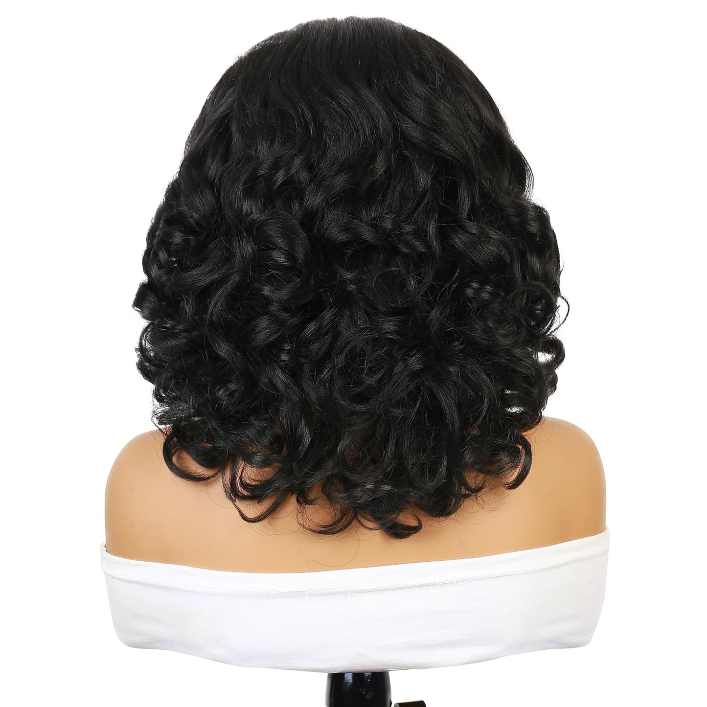 Quantum Love Yaki Curly Headband Wigs for Black Women Kinky Straight Black Headband Curly Ends Synthetic Wear and Go Glueless half Wig with Headbands Attached