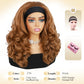 Quantum Love Yaki Curly Headband Wigs for Black Women Kinky Straight Brown Blonde Headband Curly Ends Synthetic Wear and Go Glueless half Wig with Headbands Attached