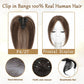 ISTGIFT Hair Toppers for Women Real Human Hair, Bangs Hair Clip 360° 3D Hair Toppers for Women No Bangs Top Hair Extensions, Hair Topper Hair Pieces for Women Daily (Honey Blonde Mixed Light Brown)