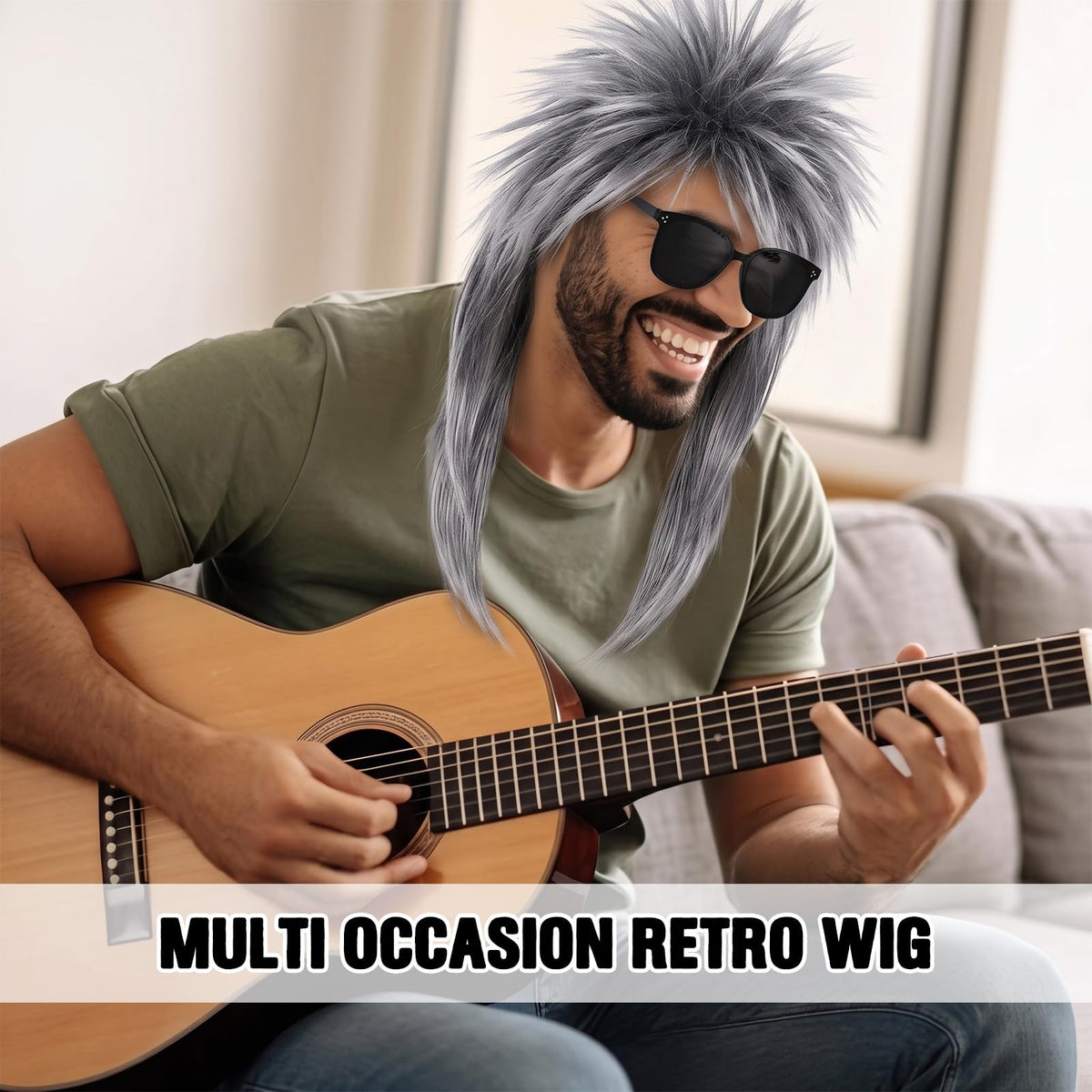 Suncalla 6 Set Punk Wigs for Halloween Party Multi-color