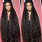 SISIFIRE 32 Inch Natural Curly Wave Lace Front Wigs for Women 13 * 4 Inch Heat Resistant Fiber Super Long Loose Curly Lace Wig with Baby Hair Synthetic Glueless Lace Front Wig for Daily Party Use