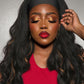 FANCEE Yaki Wavy Headband Wigs Brown Highlights Kinky Straight Wear and Go Wig with Curly Wavy Ends for Mom on the Go Synthetic Headband Blow Out Style Natural Hair Wig for Black Women P1B/30