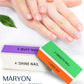Maryton Professional Nail Buffer Block - Ultimate Shine Nail Buffing Block with 4 Way Buffing Methods, Smooth & Buff & Shine All-in-one Buffer for Optimum Natural Nail Care, 2 Count