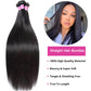 PINJUOO Straight Bundles Human Hair 16 18 20 inch 100% Unprocessed Virgin Remy Hair Bundles Weave 3 Bundles Raw Hair Extensions Natural Color for Women