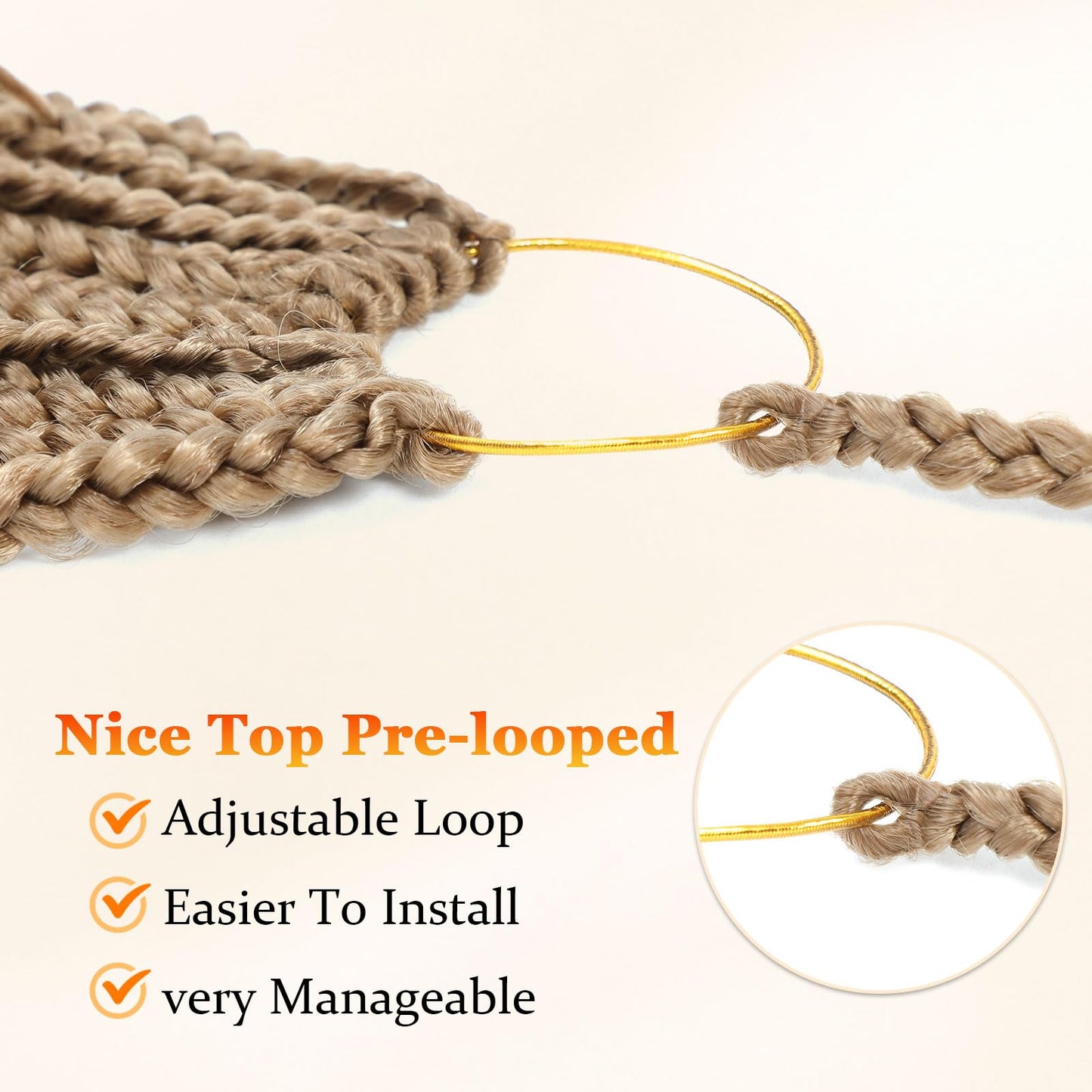 Yewell Goddess Box Braids Crochet Hair 12 Inch Boho Crochet Box-Braids With Curly Ends, 9 Packs Bohomian Box-Braid Crochet-Hair For Black Women Pre Looped Box-Braiding (12Inch 9 Packs,27#)