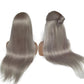 SOSEXY Grey Lace Front Wigs Human Hair 13x4 HD Transparent Straight Lace Frontal Wigs 180% Density Human Hair Wigs for Women Pre Plucked with Baby Hair Gray Wig