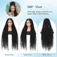 Olymei Locs Braided Wigs for Black Women Knotless Braided Wigs Loc Braided Wig with Baby Hair Full Double Lace Black Curly Locs Braided Wigs,38" Full Double Lace