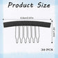 AHQiZFX 30 PCS Wig Clips Wig Comb Black Metal Clips 6-Teeth Wig Combs Wig Making Kit for Hairpiece Caps Wig Accessories Tools for Lace Wigs Cap Making No Sew (Black, 6-Teeth Wip Comb)