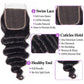 Beaushine Human Hair Bundles Loose Deep Wave Bundles and Closure (14 16 18+14) 10A Brazilian Loose Wave hd Lace Closure with Unprocessed Brazilian Raw Virgin Human Hair Quick Weave Bundles