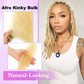 Afro Kinkys Bulk Human Hair 613# 4C Kinky Braiding Hair for Dreadlocks 10 Inch 613 Blonde Human Cuban Twist Hiar for Loc Repair, Dreadlock Extensions, Mini Twists, Braids