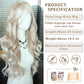 SAPPHIREWIGS 13×4 Body Wave Lace Front Wig for Women Highlight Ash Blonde with White Tips Pre Plucked Hairline Long Wavy Synthetic Wigs for Daily Party Use 26inch