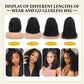 olimaruly Headband Wig Human Hair Deep Wave Natural Black 180% Density None Lace Front Human Hair Glueless Wigs for Black Women (14 Inch)