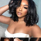 Sunber Put On and Go Glueless Light Yaki Loose Wave Bob Human Hair Wigs Pre Plucked Pre Bleached Human Hair Bye Bye Knots Pre Cut 13x4 HD Lace Front Lace with Elastic Drawstring Pre Everything 10Inch