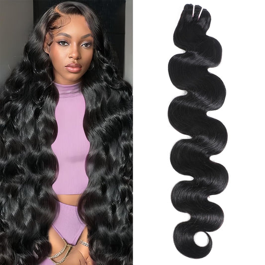 15A Raw Indian Human Hair Bundles Body Wave Bundles Human Hair,Triple Lifespan Virgin Remy Hair,No Tangle Shedding,Keep Texture Silky Soft After Multiple Washes (1 Bundle Natural Black, 26 inch)