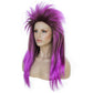 BESTBEL 80s Rocker Punk wig Ombre Purple Wig Rocking Diva Wigs Gothic Hair