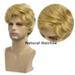 Baruisi Men Wigs Short Blonde Wig Synthetic Heat Resistant Natural Halloween Cosplay Hair
