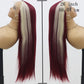 ANDRIA 13X4 HD Lace Front Wigs Straight Hair Glueless Lace Wigs 200% Density Blonde and Red Long Straight Natural Wig Pre Plucked Lace Frontal Wigs With Baby Hair For Black Women 26 Inches