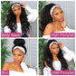 olimaruly Body Wave Headband Wig Human Hair Wigs for Black Women Headband Wigs Human Hair Glueless None Lace Front Wigs Machine Made Headband Wigs 150% Density (26 Inch)