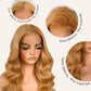 Honey Blonde 13x6 HD Body Wave Lace Frontal Wigs 26inch Pre-Plucked, Synthetic Lace Front Wig 200 Density, 27# Colored For Black Women