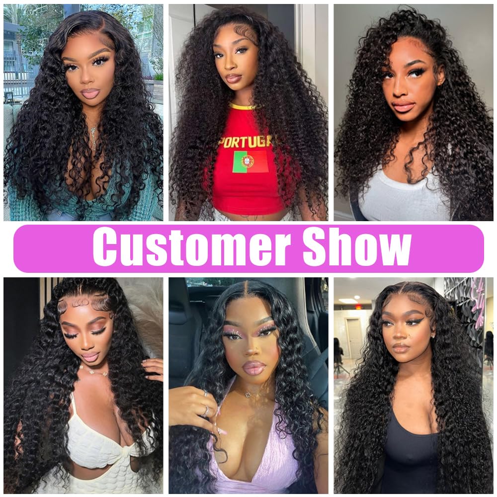 Bexclent Deep Wave Human Hair Bundles 8 10 12 Inch 100% Unprocessed Brazilian Virgin Hair Wet and Wavy Quick Weave Hair Extensions for Women Natural Black