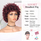 WIGER Soft Faux Locs Hair Wigs Twisted Short Dreadlock Wig for Black Women And Men Ombre BUG Afro Curly Braided Wigs Glueless Afro Kinky Twist Wigs Synthetic Short Dreads Wig