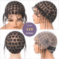 Suntefic Braided Wig Cap With Baby Hair Crochet Wig Cap For Crochet Braids Hair Glueless Double Full Hd Lace Wig Caps For Black Women (Black-113)
