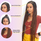 Wow Braids Box Braid Wig - Knotless Braided Wigs for Black women, with 360 glueless Full Swiss Lace Cap, & Human Baby Hair Frontal, Synthetic Long Neat African Handmade Braiding - 36 inch/Brown