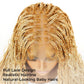SUPERNOVA 36 Inches Full Lace Boho Box Braided Wig T274/614# Ombre Blonde Synthetic Braids Wig With Baby Hair Bohemian Long Highlight Square Knotless Braided Wigs For Black Women (36 Inch)