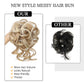 Earfodo Messy Bun Hair Piece, Messy Hair Bun Scrunchies for Women Tousled Updo Bun Synthetic Wavy Curly Chignon Ponytail Hairpiece for Daily Wear(27/613#:Strawberry Blonde & Bleach Blond Mixed)…