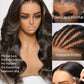KLAIYI 13x4 Pre Everything Lace Front Chocolate Brown With Highlights Loose Body Wave Wig Human Hair Pre Cut Lace Pre Bleached Bye Bye Knots Pre Plucked Ombre Glueless Wear Go Wig Ready to Wear 26Inch