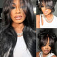 Sunber 13x4 Pre-Everything Wig With Loose Wave Face-Framing Layers And Side-Swept Bangs With Drawstring 180% Density 22Inch