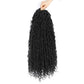 Col Bling 24 Inch 8 Packs Goddess Locs Crochet Hair Natural Looking, Bohemian River Goddess Crochet Braiding Hair Trendy & Edgy Faux Locs Crochet Hair Fashion for Women Kids (#1B)