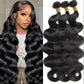 MDL Human Hair Bundles Body Wave Bundles Human Hair 22 22 22 Inch 100% Unprocessed Brazilian Virgin Hair Body Wave 3 Bundles Human Hair Extensions for Black Women Natural Color(22 22 22 Inch)