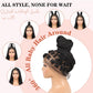 Lexqui 36 inch 360° Hd Full Lace Braided Wigs for Women Knotless Braided Wigs Box Braid Wig with Curly End Braid Lace Front Wig with Baby Hair Black