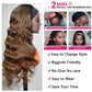olimaruly Headband Wig Human Hair 18 inch Body Wave Ombre None Lace Front Wig Highlight Machine Made for Black Women 150% Density