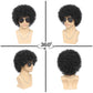 DARLIN HAIR 70s Afro Wig Men,Short Black Natural Curly Fluffy Synthetic Wigs for Disco Halloween Cosplay Use
