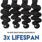 Lucklady 16A Raw Bundles Human Hair Body Wave, 4 Bundles 18 20 22 24 Inch Body Wave Bundles Human Hair, Triple Lifespan Virgin Remy hair