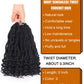8 Inch Kids Crochet Hair Wavy Senegalese Twist Crochet Hair Color 2 8 Packs Short Bob Pre Looped Crotchet Braids with Culy Ends for Little Girls (8 Inch,2)
