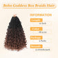 Yewell Goddess Box Braids Crochet Hair 10 Inch Boho Crochet Box Braid With Curly Ends, 9 Packs Bohomian Box Braids Crochet Hair For Black Women Pre Looped Box Braids Crochet Hair (10Inch,1B/4/30)