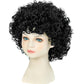 incohair Kids Wig 70s 80s Short Curly Black Wig for Girl and Boy Rock Cosplay Costume Hair Soft Breathable Synthetic Fibers Daily Fashion Party Wig Unisex