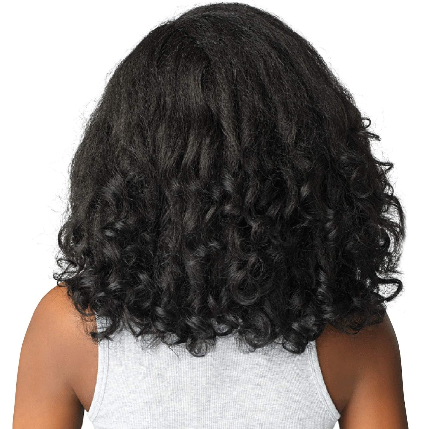 Sensationnel CKCO HalfWig - synthetic Instant weave half wig - Curls Kinks and Co RAIN MAKER (1B OFFBLACK)