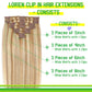 LORIEN Clip in Hair Extensions Real Human Hair, 24 Inch 120g, 18/613 Dark Blonde Highlighted Bleach Blonde, Clip in 100% Brazilian Remy Human Hair Extensions 8pcs Per Set with 18 Clips Double Weft