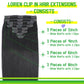 LORIEN Clip in Hair Extensions Real Human 100g 100% Brazilian Remy on 8pcs Per Set with 18Clips Double Weft (18 Inch, #1 Jet Black Color)