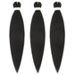 Pre Stretched Braiding Hair 24 Inch 3 Packs Natural Black Braiding Hair for Professional Braiding Hair Extensions Synthetic Fiber Crochet Braids for Twist (24 Inch(Pack of 3), 1B#)